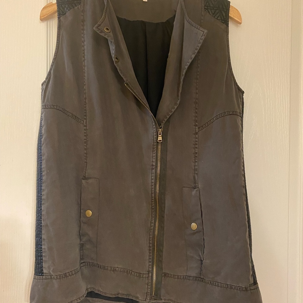 Willow and Clay olive vests